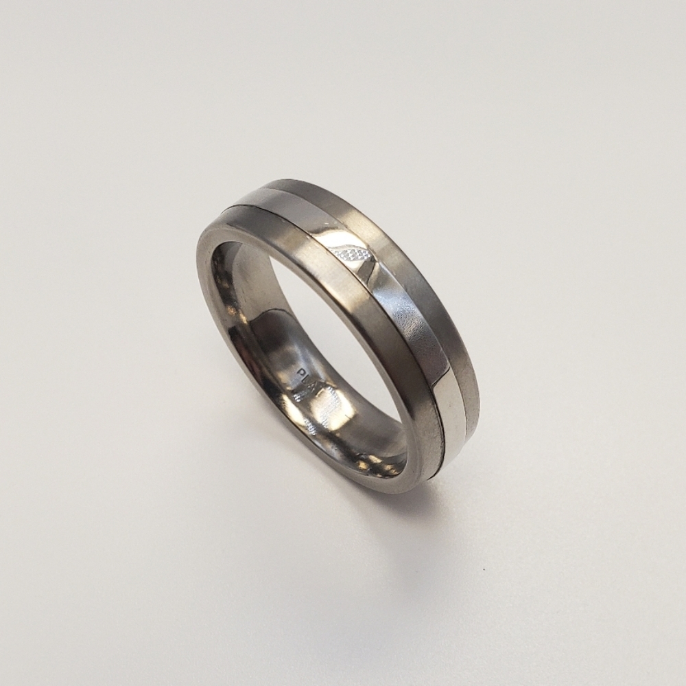 Titanium/Platinum wedding band size 12.5